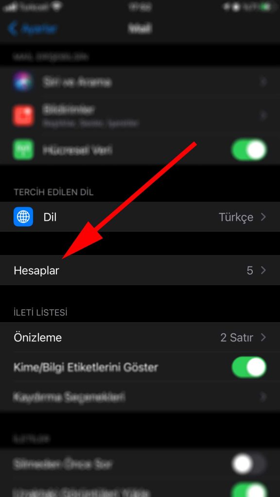 Mail Hesabı Ekleme