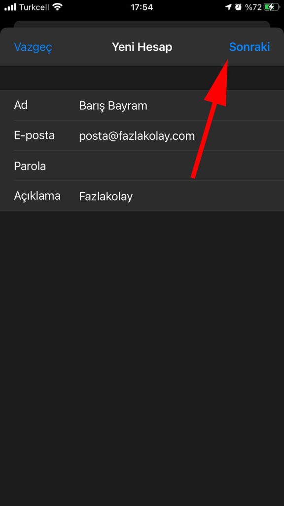 Iphone yeni hesap oluşturma